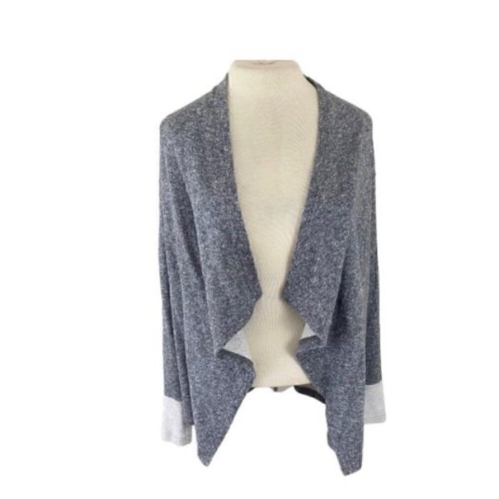 Cyrus Open Waterfall Lyn Sweater, M. Heather Grey